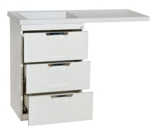 Напольная тумба под раковину Misty Куба под стиральную машину 50см белый